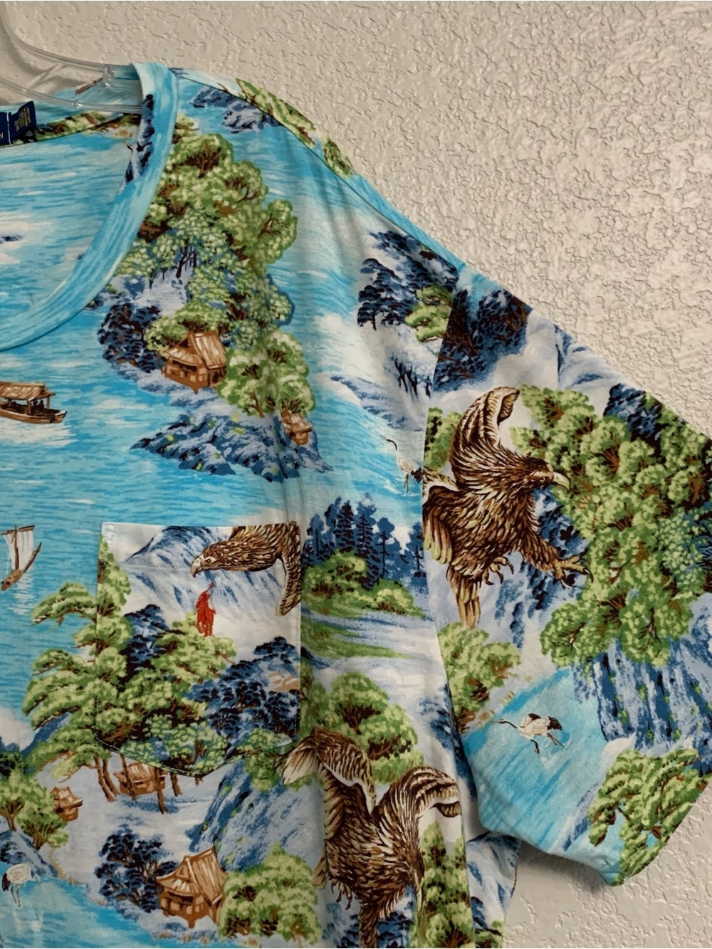 Polo Ralph Lauren Tshirt Mens 3XB Tropical Hawaiian Island Print Pocket Preppy - Picture 5 of 13
